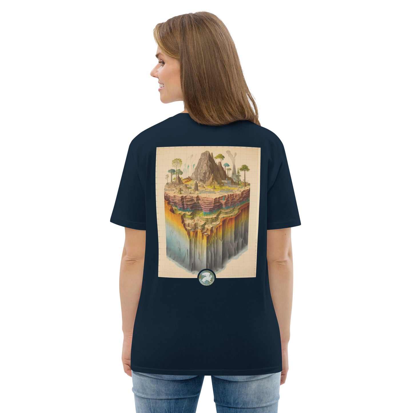 Énigme #54 - Coupe Géologique - Version "Surf" - T-shirt unisexe en coton biologique