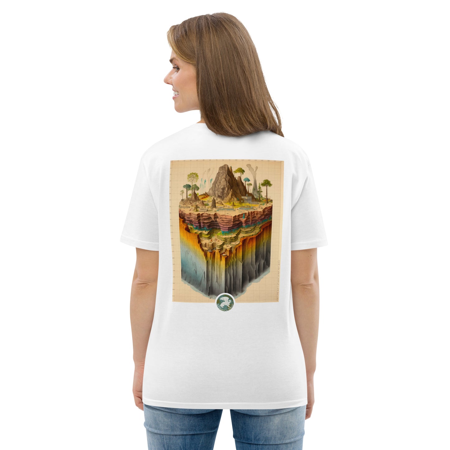 Énigme #54 - Coupe Géologique - Version "Surf" - T-shirt unisexe en coton biologique