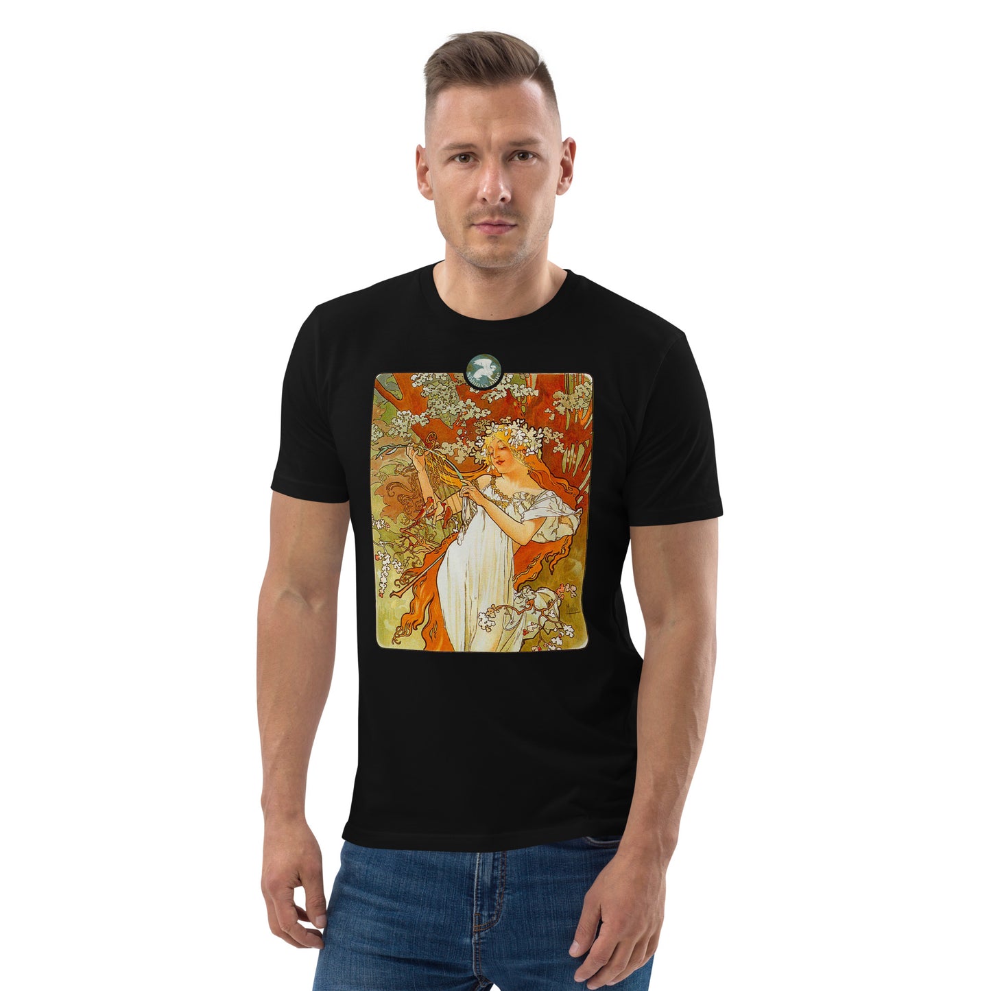 Énigme #12 - Mucha Le Printemps - T-shirt unisexe en coton biologique